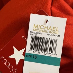 Michael Kors Orange pea coat